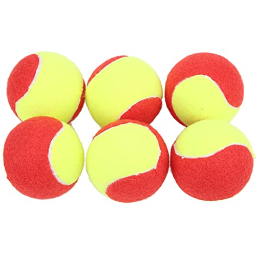 Natudeco 6Pcs Kids Tennis Balls Lightweight Training Tennis Balls Low Compression Tennis Balls Training Tool for Youth Beginners Practice