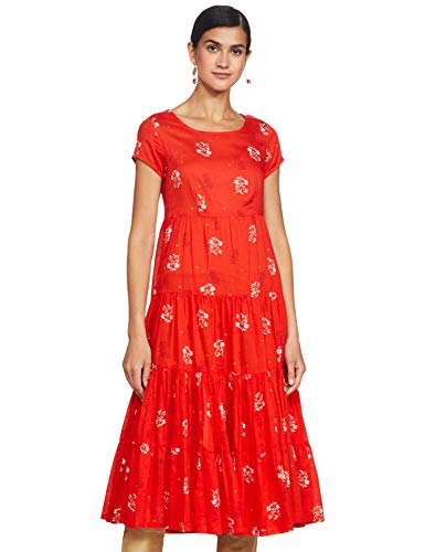 Image of BIBA Womens Round Neck Printed Kurta