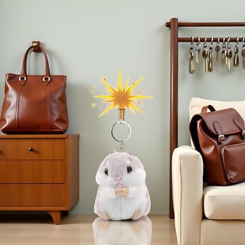 Clockjuan Hamster-Schlüsselanhänger, Plüsch-Anhänger, Handtaschen-Anhänger, Taschenzubehör, Damen-Schlüsselanhänger für Rucksäcke, Accessoires, Geschenke