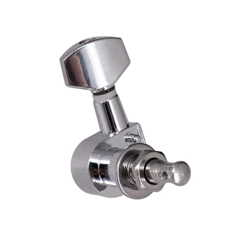 6R 2-Pin Guitar Tuners Machine Heads 15:1 Ratio Tuning Pegs Keys?no Screws?for Strat tele SQ Style Electric Guitar (Silver 6 Right)