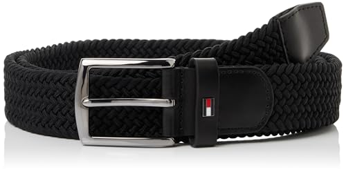 Tommy Hilfiger Ceinture Homme Denton Elastic Tressée, Noir (Black), 80 cm