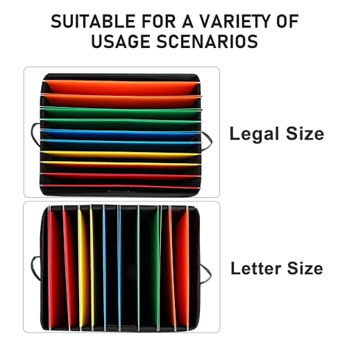 Caixa de arquivos à prova de fogo com fechadura, 10 pastas de arquivos suspensas e 30 pastas de arqu