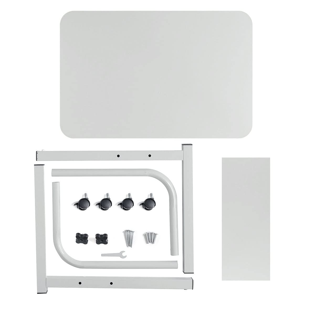 Office Table Laptop Table Stand Adjustable Folding Ergonomic Design Stand Bedroom Dormitory Computer Desk 4 Wheels Standing Desk — view 5