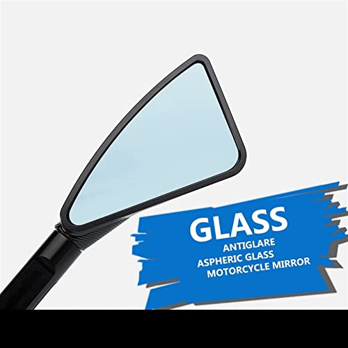 Espejo retrovisor de aluminio CNC verde con corte triangular premium para Yamaha MT 10 8