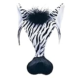 masque zèbre à fabriquer Détails en faux cheveux sur le dessus.