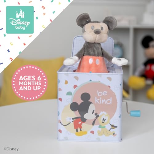 Image of Kids Preferred Disney Baby Mickey Mouse Jack in The Box Musical Toys for Babies and Toddlers, Plays inchThe Mickey Mouse March inch Mickey Springs Out from A Colorful Box