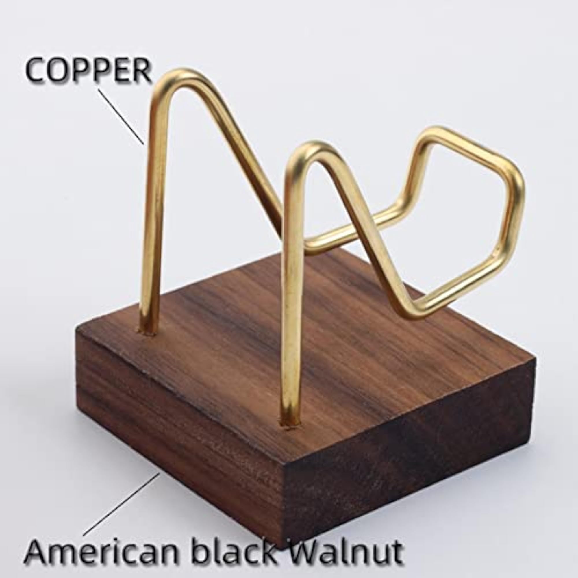 Metal Arm Wooden Base Display Stand Rack for Gemstone