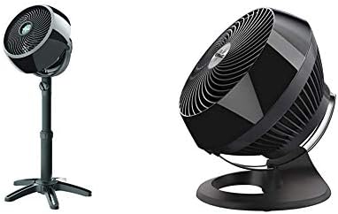 Amazon.com: Vornado 7803 Large Pedestal Whole Room Air Circulator Fan with  Adjustable Height, 3 Speed Settings, Black u0026 660 Large Whole Room Air  Circulator Fan with 4 Speeds and 90-Degree Tilt, 660-Large,
