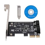 Richer-R PCI-E SATA Card, PCI Express to SATA 3.0 2-Port Expansion Adapter Boards with Full 6GBPS Bandwidth Transmission