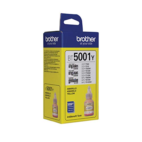 GARRAFA DE TINTA YELL BROTHER MFC-T4500DW 5K, Amarelo, BT500Y