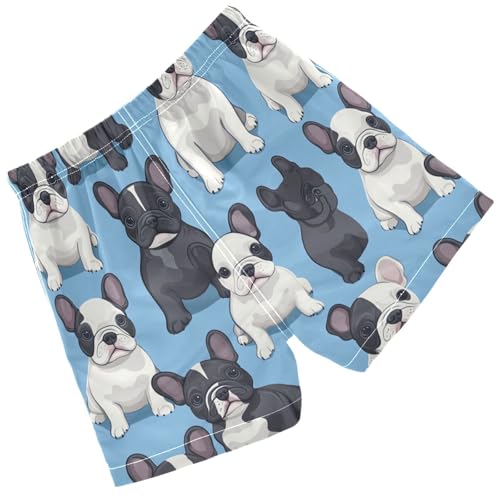 Pigsaly Boys Swim Trunks Cute Dog Puppy Dark Blue Boys Board Shorts Swimsuit Swimwear Summer Bathing Suit S2