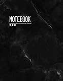 Notebook: Notebook Marble Black,Blank Notebook Large, 8.5x11, Unlined Journal Design for Writing and Big Enough for Sketching and Planning Your Creative Ideas