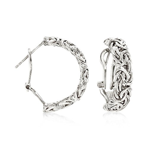 Ross-Simons Sterling Silver Byzantine Hoop Earrings