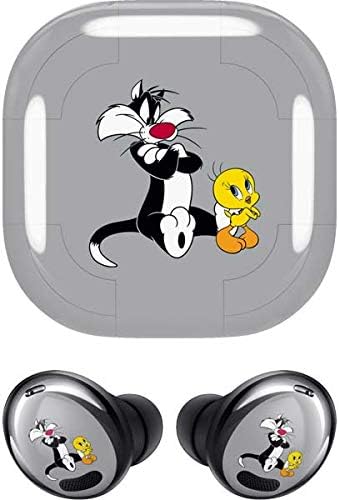 Skinit Decal Audio Skin Compatible with Samsung Galaxy Buds Pro - Officially Licensed Warner Bros Sylvester Tweety Bird Crossed Arms Design
