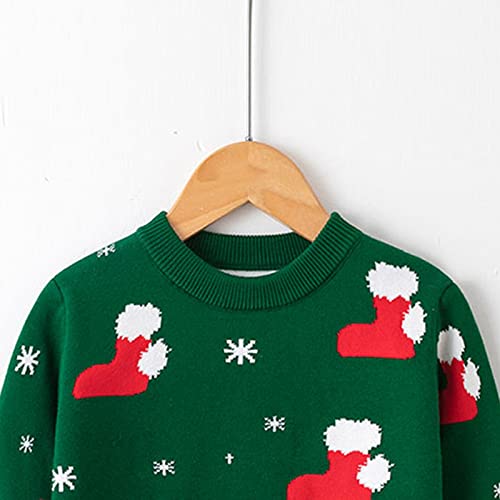 Toddler Boys Girls Christmas Cartoon Sweater Long Sleeve Warm Knitted Pullover Fall Sweater Toddler Girl Tops2