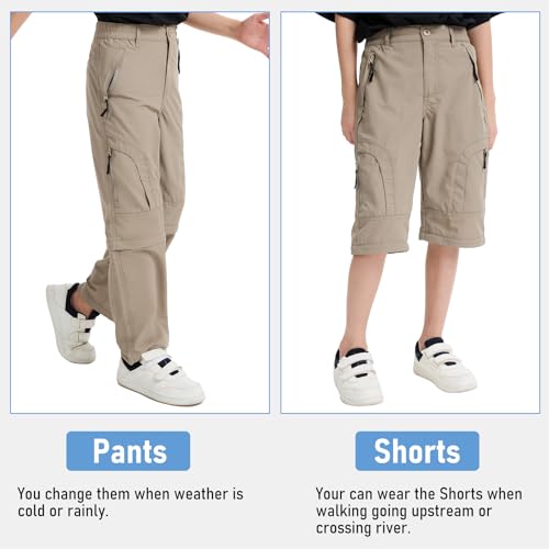 Image of Kids Boys Snow Pants,Youth Outdoor Hiking Fleece Lined Soft Shell Ski Windproof Camping Insulated Pants