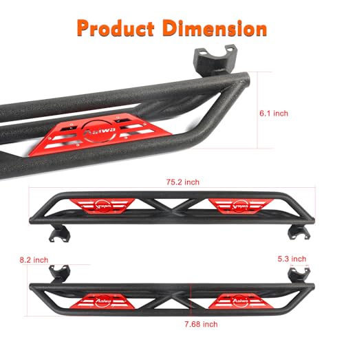 Running Boards para Wrangler JK 4 puertas 2007-2018 miniatura 3