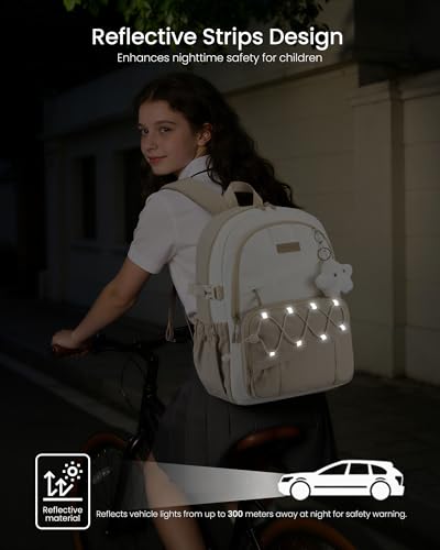 LOVEVOOK School Backpack for Teen Girls,Lightweight 15.6"Student Laptop Bag - image 5