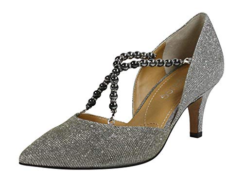 J. Renee Zayna Pewter Glitter 8 M (B)