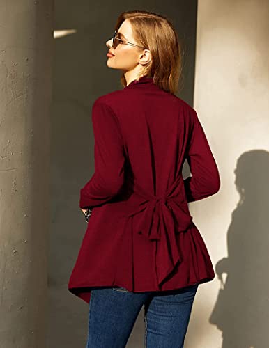 Acevog Womens Open Front Cardigans Plus Size Long Sleeve Lightweight Fall Draped Sweater #TOP3