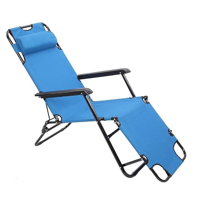 PARYAVARAN Recliner Folding Deck Chair Zero Gravity Locking Lounge Chair Recliner for Outdoor Beach Patio Pool One Size Sun Lounger Garden Chairs 3
