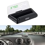 Lescars HUD: Head-up Display con Superficie de proyección abisagrada, Conector OBD2 (HUD Monitor)