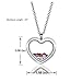 Jovivi Heart Floating Charm Memory Locket Heart Glass Pendant Necklace - 316 Stainless Steel Buckle Closure
