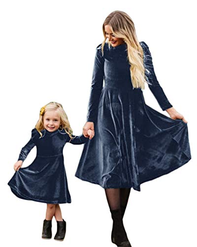 ORANDESIGNE Ropa Madre e Hija Igual Vestidos Familia Vestidos Mujeres y niñas Casual Vestido...