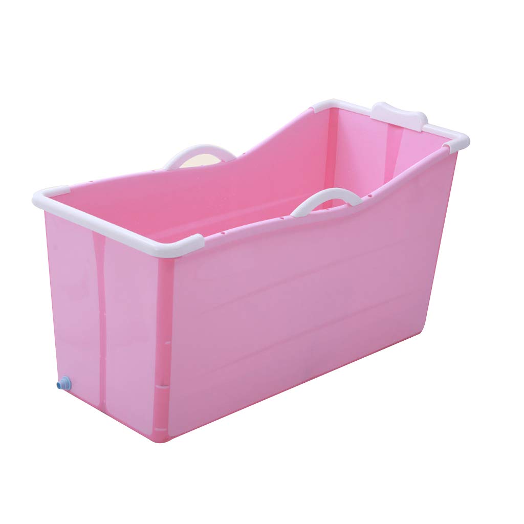Baignoire pliable pour enfants et adultes en plastique rose épais