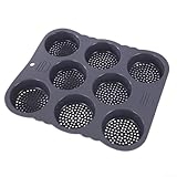 SPORTARC Silicona para 8 mini panes de hamburguesa y pizza, diseño fácil de limpiar