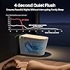 Bazyths Smart Toilet with Built-in Tank & Bidet, Quiet Flush, Foam Shield, Ambient Light, Dual User Memory, Auto Open/Close Foot Sensor Dryer Heated Seat Elongated One-Piece, 12" Rough in (ZY760A)
