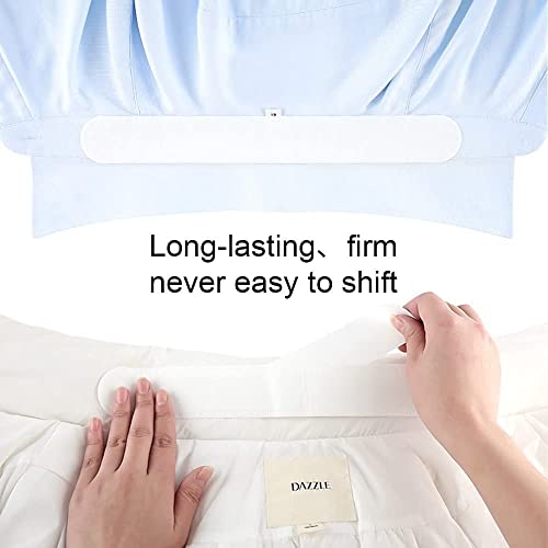 Image of AJB Sweat Pads Collar Protectors for Mens Shirts Hat Sweat Protector Sweat Pads Hat Cleaner, White Shirt Neck Collar Protector Tape, Self-Adhesive Invisible Liner Patches Protector. (2)