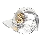 Dollar Sign Baseball Mütze - Verstellbare Hip Hop Kappe mit gesticktem Logo, Unisex Rapper Headwear für Männer und Frauen, bequemes Streetwear-Accessoire | Modische 80er Jahre Stil Kappe für Strand