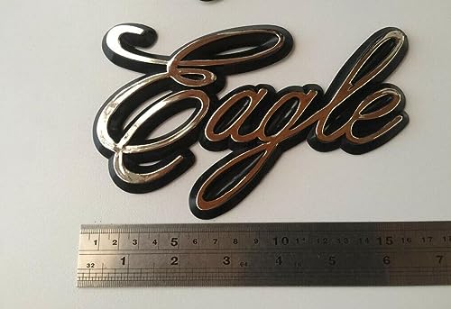 Image of Pair Set Eagle Emblems 3D Badge Truck Decal Replacement for International 9400 Eagle Logo 3525293C1 (Red)
