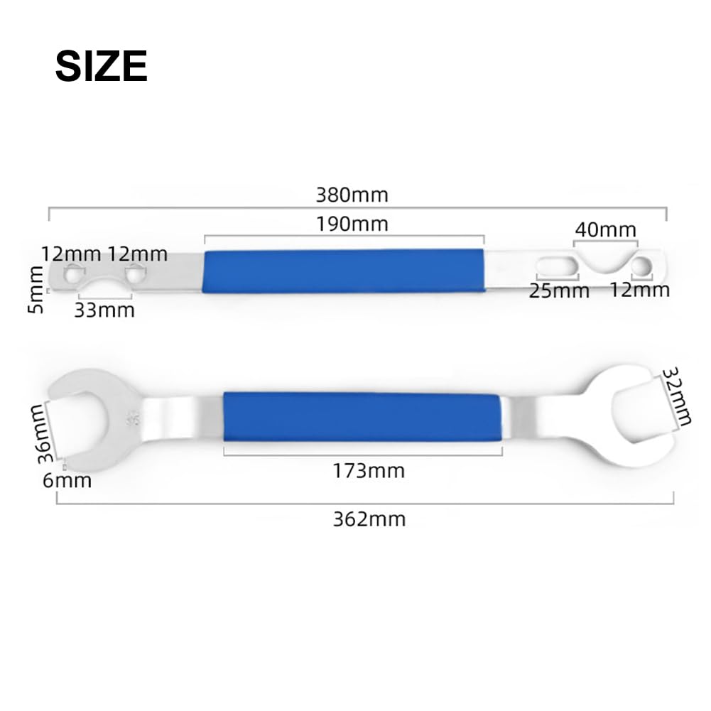 Lot de 2 clés d'embrayage de ventilateur 32 mm et 36 mm en acier au chrome vanadium pour BMW - Kit de démontage de pompe à eau avec ergonomie