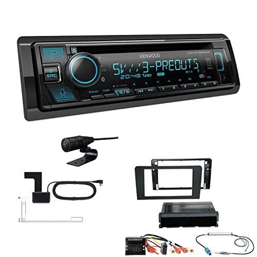 Kenwood KDC-BT960DAB 1-DIN Autoradio CD-Tuner mit Bluetooth Digitalradio DAB+ inkl. Einbauset kompatibel mit Audi A3 2003-2012 schwarz vollaktiv Bose
