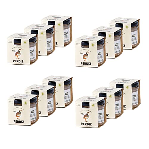 Lote de 12 paté de perdiz, maceta de 110 g