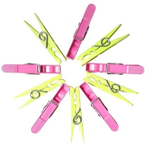 Hagspiel Pack of 100 Plastic Clothes pegs, with Strong Outer Spring, Washable, Storm-Proof, Assorted Colours Cover