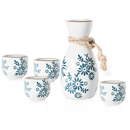 Liwien Sake Set Keramik (Orchidee)