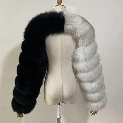 Fluffy Faux Fur Women's Scarlf Stole Shawl Shrug Wraps Mini Jacket Cover Up Outwear Tops with Sleeves4