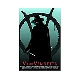 THEGIS V for Vendetta Movie Cover Poster sur toile pour chambre  coucher, paysage sportif, dcoration de bureau, chambre, cadeau, sans cadre, 30 x 45 cm