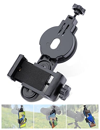 NOCOEX Nouvelle Mise à Niveau de l'adaptateur Universel pour téléphone Portable 34-48mm, pour monoculaire Longue-Vue 10x50 Jumelles Cover