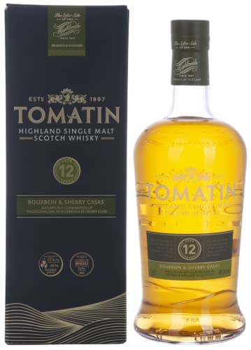 Tomatin 12 Years Old Bourbon & Sherry Casks 43% Vol. 1l in Giftbox