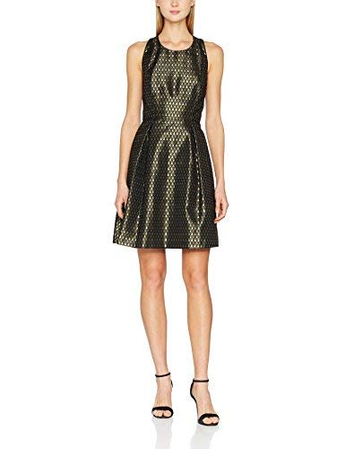 Vestido con falda en ‘A’ efecto metalizado Esprit Collection