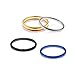 SILVERLINE JEWELRY Stackable 5 Piece Set 2mm Stainless Steel Ring Silver/Rose/Gold/Blue/Black Tone Comfort Fit Wedding Band Sizes 5-12