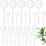 Jgalnim 20 PCS Clear Plant Watering Globes,Plastic Watering Bulbs,Self Watering Planter,Flower Automatic Watering Device for Plants Indoor,Outdoor,Flowerpot,Home Garden(Large,Medium,Small)