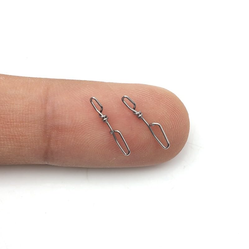 Conectores rápidos para pesca de acero inoxidable 90 pcs miniatura 1