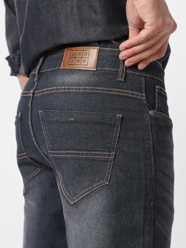 Image of Urbano Fashion Men's Regular Fit Washed Jeans Stretchable