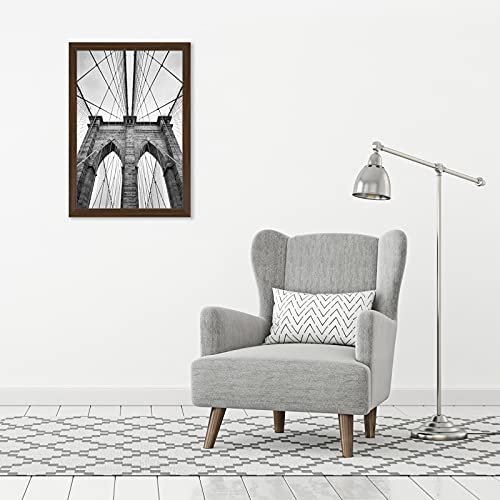 Americanflat 20x30 Poster Frame with Polished Plexiglass - Wide Picture Frames Made of Engineered Wood for Vertical or Horizontal Wall Display - Epic Collection - Walnut