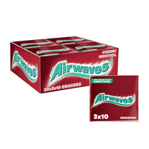 Airwaves Kaugummi Cherry Menthol 20 x 3 x 10 Dragees